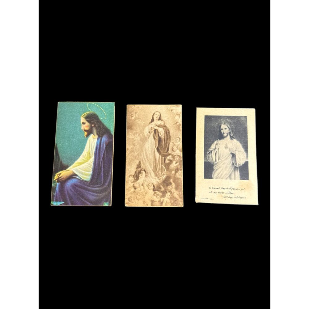Vintage Catholic Funeral Memorial Prayer Cards 1925-1945 Lot of 6 Ephemera - Picture 5 of 6